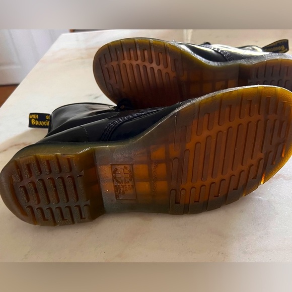 Dr Martens Black Patent Leather Combat Boots Women’s Size 10. See Pics - Picture 6 of 9